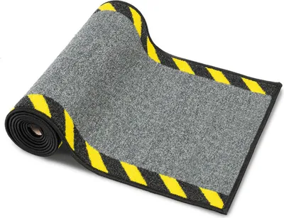 Produktbild von Kabelmatte mit Warnumrandung Stolperschutz rutschhemmend Schwarz-Gelb 60 x 50 cm