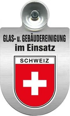 Produktbild von Einsatzschild für Windschutzscheibe - Glas- u. Gebäudereinigung im Einsatz - 309399 - Color - Region Schweiz