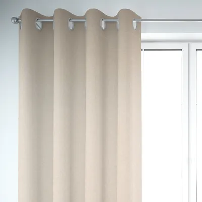 Produktbild von SCHÖNER LEBEN. Vorhang Leinenlook uni natur 245cm oder Länge wählbar aus Standardgrößen Aufhängung Ösen