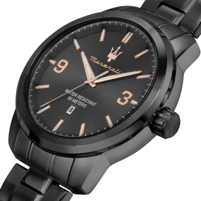 Produktbild von MASERATI Quarzuhr QUARZUHR Mineralglas schwarz