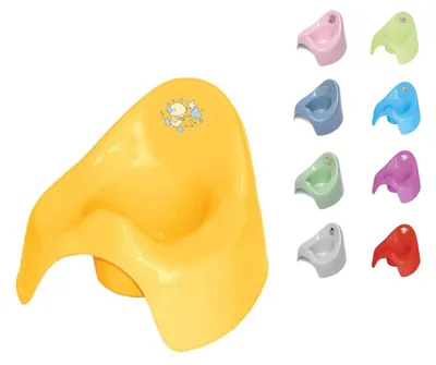 Image de Lorelli Pot en plastique inoffensif, protection contre les éclaboussures, facile à nettoyer jaune