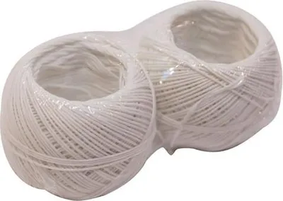 Image de fil d'acier 100 mètres de rayonne blanche 2 pièces