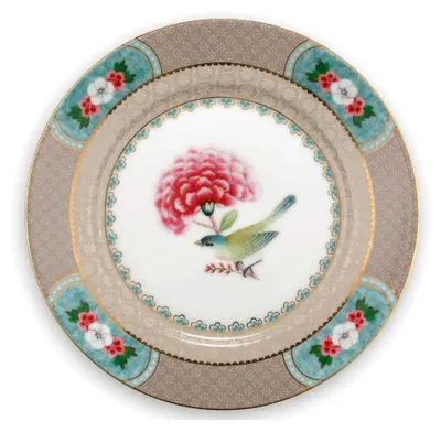 Produktbild von Blushing Birds Brotteller Khaki 17 cm