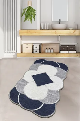 Immagine prodotto di Mijolnir, Corte, tappetino da bagno, 100% POLIESTERE, blu scuro, 70 x 120 cm