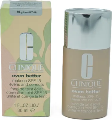 Produktbild von Clinique Even Better Broad Spectrum SPF 15, Flasche, Flüssigkeit, Aufhellend, Feuchtigkeitsspendend, Schutz, Glättend, Warm, WN 114, Golden