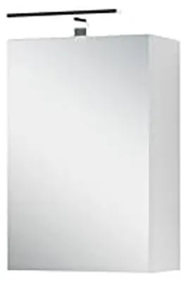 Productafbeelding van Spiegelkast - Hangkast Badkamer - Opbergen Toiletartikelen - Geïntegreerd Stopcontact - 40 x 60 cm - Wit