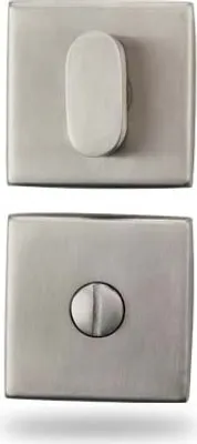 Produktbild von WC Bad Schloss Edelstahl | Türschloss Riegel Massiv | Drehknopf Verriegelung | Badschloss Toilette Drehriegel Silber