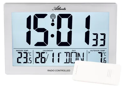 Produktbild von Atlanta Atlanta 4509 Wanduhr Digital silber