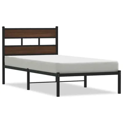 Obrázok produktu pre Posteľný rám bez matraca s čelom hnedý dub 90x190 cm