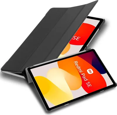 Immagine prodotto di Cadorabo cover per Xiaomi Redmi Pad SE cover protettiva in NERO SATIN custodia per tablet custodia libro