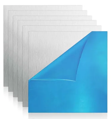 Edelstahlplatten 304, 6 Stück, 0,5 mm, 15x15 cm, quadratisch