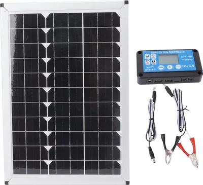 Produktbild von 100W Solar Panel Kit Monokristalline Modul mit wasserdichtem 20A 12 V 24 V Controller für das Camping des Autos