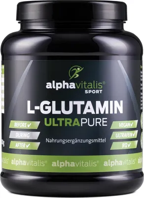 Produktbild von Alphavitalis L-Glutamin Pulver | 1000g |  | vegan | gluten- und laktosefrei