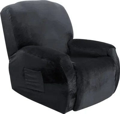 Obrázek produktu pro Topchances Velvet Recliner Chair Cover, Stretch Recliner Chair Cover, Elastický kryt pro TV křeslo Recliner Chair (tmavě šedá)