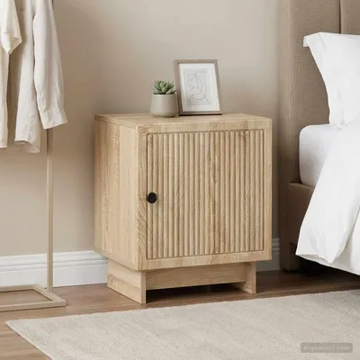 Image de vidaXL Table de chevet, lot de 2, chêne Sonoma, 43 x 34,5 x 50 cm, bois d'ingénierie
