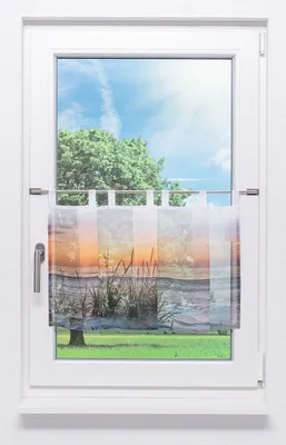 Produktbild von Lysel Scheibengardine Abendromantik (Bx H) 120cm * 45cm grau/natur
