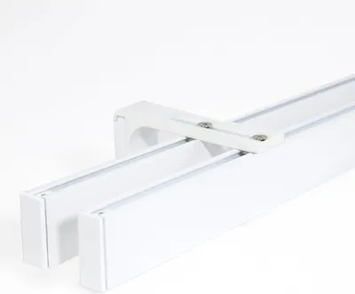 Produktbild von 2-lauf Gardinenschiene auf Maß Innenlauf Loft Weiß – 210cm