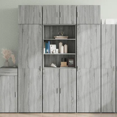 Immagine prodotto di vidaXL Mobile alto grigio Sonoma 70x42,5x225 cm Materiale a base di legno