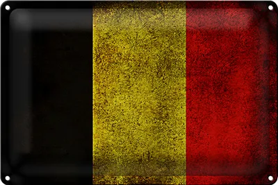 Produktbild von Blechschild Flagge 40x30cm Belgien Fahne