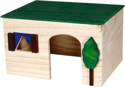 Produktbild von Karlie Wonderland Häuser Ecco - Nagetierhäuser - M- Holz - Natur/Grün - 26x19x15 cm