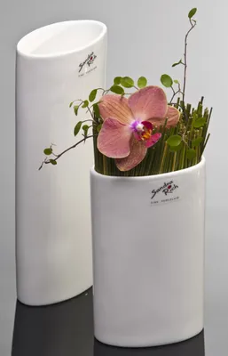 Produktbild von Porzellan Vase OVAL, Höhe:14 cm