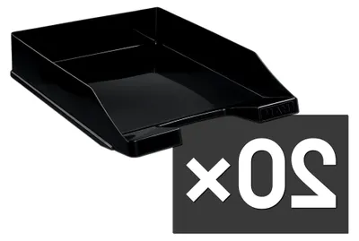 Produktbild von Briefablage A4 (20er Pack, schwarz)