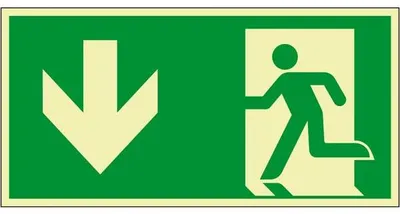 Produktbild von Schild I PERMALIGHT power langnachleuchtend Rettungszeichen Notausgang, Alumi...