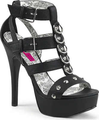 Produktbild von TEEZE-42W Uni Sandale von Pleaser Pink Label, Schwarz EU 48, US 16