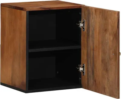 Produktbild von Möbel Wandschrank mit Tür Honigbraun 38 x 33 x 48 cm Massivholz Mango - Spiegelschränke CLORIS8784090