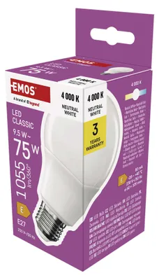 LED Lampe Classic A60 / E27 / 9,5 W (75 W) / 1055 lm / Neutral Weiß