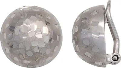 Produktbild von JOBO Ohrclips Ginko 925 Sterling Silber rhodiniert teilmattiert Ohrringe Clips