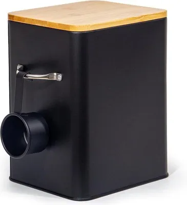 Produktbild von 6,5 l Waschmittelbehälter mit Dosierlöffel, Waschmittelbox, Tierfutterbehälter, Keksdose, Kaffeebohnenbehälter (schwarz)