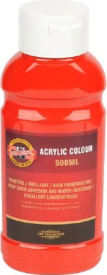 Immagine prodotto di KOH-I-NOOR 0162730051LP Vernice acrilica 300 Rosso chiaro 500 ml 1 pz