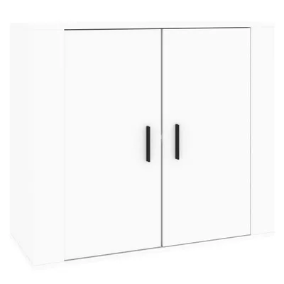 Image de Buffet Blanc 80x33x70 cm Bois d'ingénierie