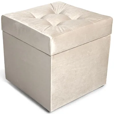 Produktbild von MG Design Polsterhocker Grau 45x45 cm - Stauraum 50L, bis 300 kg, sofort einsatzbereit, pflegeleicht, für Wohnzimmer & Flur