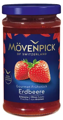 Zdjęcie produktu dla Mövenpick Strawberry Gourmet Breakfast Spread o smaku owocowym 250g