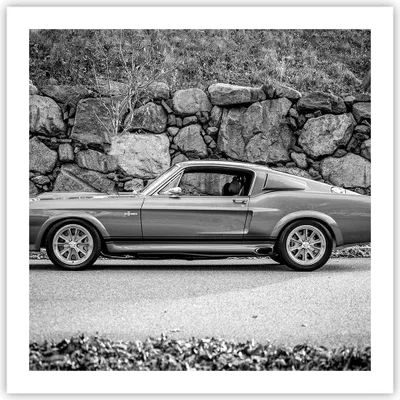Produktbild von Poster - Poster ohne Rahmen - Auto Ford Mustang - 60x60 cm - Wand Bild - Wanddeko - Wandbilder - Kunstposter - Wandposter - Bilder - Kunstdruck - Wanddekoration - Wandbild - P2XAC60x60-5011