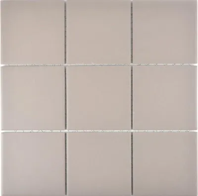Produktbild von Mosaik Fliese Keramik hellgrau unglasiert MOS22-1204_f