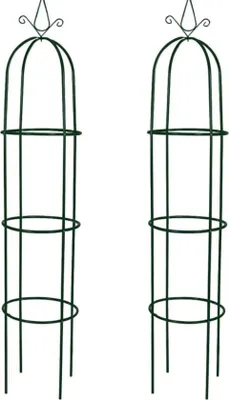 Produktbild von Famanu Gartenbogen - Robuste Konstruktion für Kletterpflanzen - 2 Stück - Schwarz