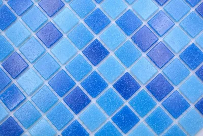 Produktbild von Handmuster Mosaikfliese Glasmosaik Classic Mix Glas mix blau 4F papierverklebt Poolmosaik Schwimmbadmosaik MOS210-PA335_m