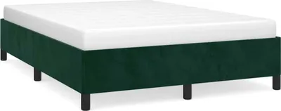 Obrázok produktu pre vidaXL Rám postele bez matraca tmavozelený 140x190 cm zamat