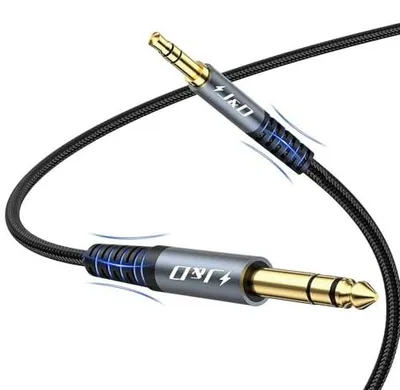 Zdjęcie produktu dla Kabel audio stereo 3 5 mm do 6 35 pleciony nylonowy