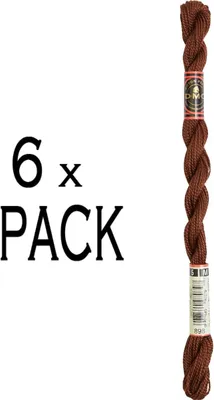 Immagine prodotto di 6x filato perlato DMC misura 5, 15 m, 115AR/5-898, PU