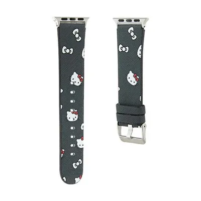 Produktbild von Hello Kitty Köpfe & Schleifen Muster Armband Für Apple Watch 38/40/41Mm - Schwarz