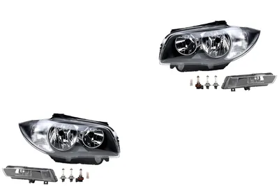 Immagine prodotto di Johns, set di fari alogeni adatto per BMW serie 1 E81 E82 E87 E88 09-13 H7 +fog+L. 63177181287 7181287 63177181288 7181288 63117249649 7249649 63