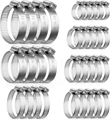 Produktbild von Famanu Slangklemmen Set 52 Stück 6-51 mm - Edelstahl, 7 Größen