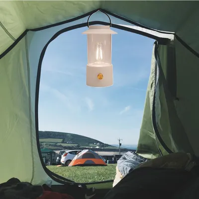 Produktbild von Camping-Tischlampe/Laterne Darcy - weis - 24 cm - dimmbar - kabellos/aufladbar USB - fur drausen