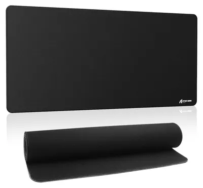 Produktbild von Gaming-Mauspad XXL Feine sandähnliche Textur Wasserabweisend Haftende Unterseite 900 x 395 x 4 mm Schwarz
