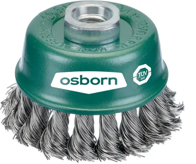 Immagine prodotto di Osborn gezopfte Topfbürste (65mm, Edelstahlbesatz, M14 Gewinde,20mm Besatzlänge)