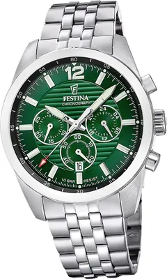 Image de Festina montre homme Timeless Chronograph montre-bracelet en acier inoxydable argenté D2UF20742/5